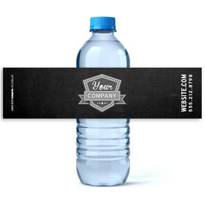 Chalkboard Business Water Bottle Labels