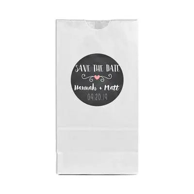 Chalkboard Squiggle Favor Labels