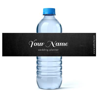 Chalkboard Wedding Planner Water Bottle Labels