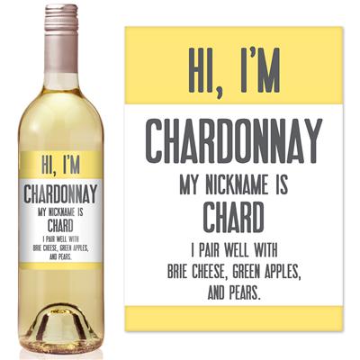 Chardonnay Descriptions Wine Label