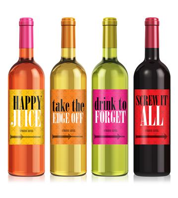 Cheer Up Wine Label Set