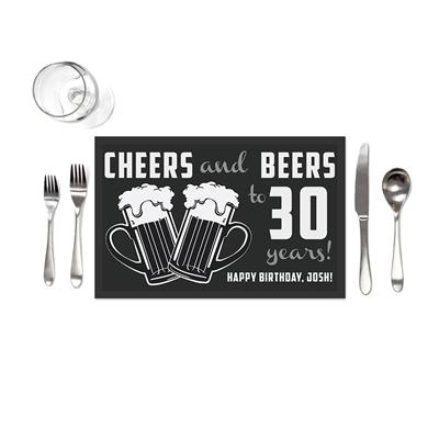 Cheers and Beers Birthday Placemats