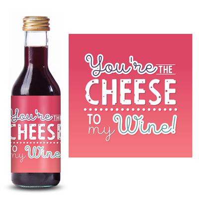 Cheesy Love Mini Wine Label