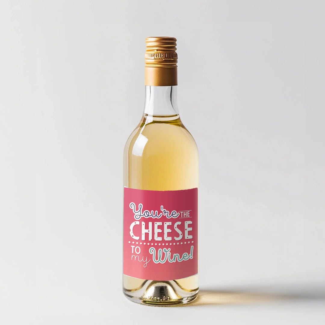 Cheesy Love Mini Wine Label iCustomLabel