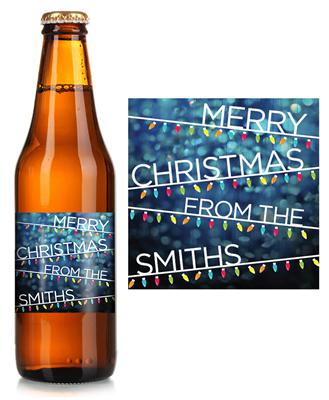 Christmas Lights Beer Label