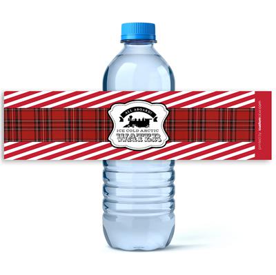 Christmas Train Water Bottle Labels
