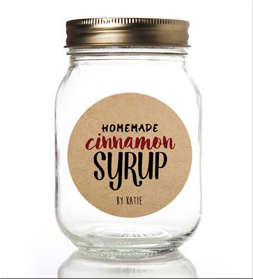 Cinnamon Syrup Canning Labels