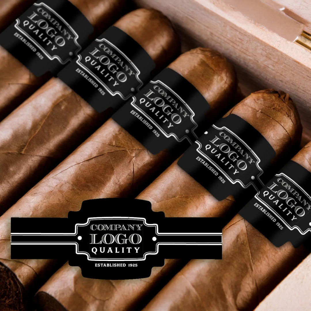 Classic Black Business Cigar Bands - iCustomLabel