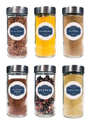 Classic Frame Navy Spice Labels