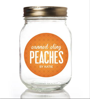 Cling Peaches Canning Labels