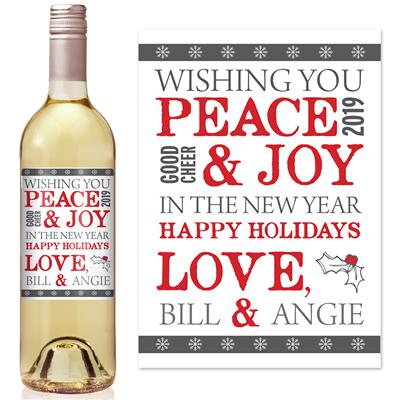 Collage Christmas Wine Label