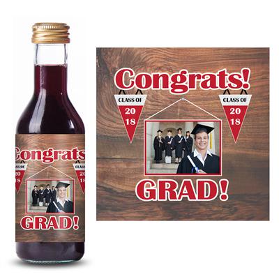 Congrats Banner Graduation Mini Wine Label