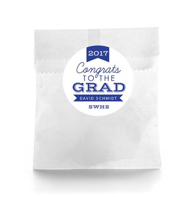 Congrats Flag Graduation Favor Labels