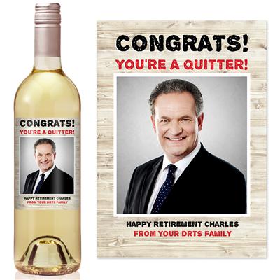 Congrats Quitter Wine Label