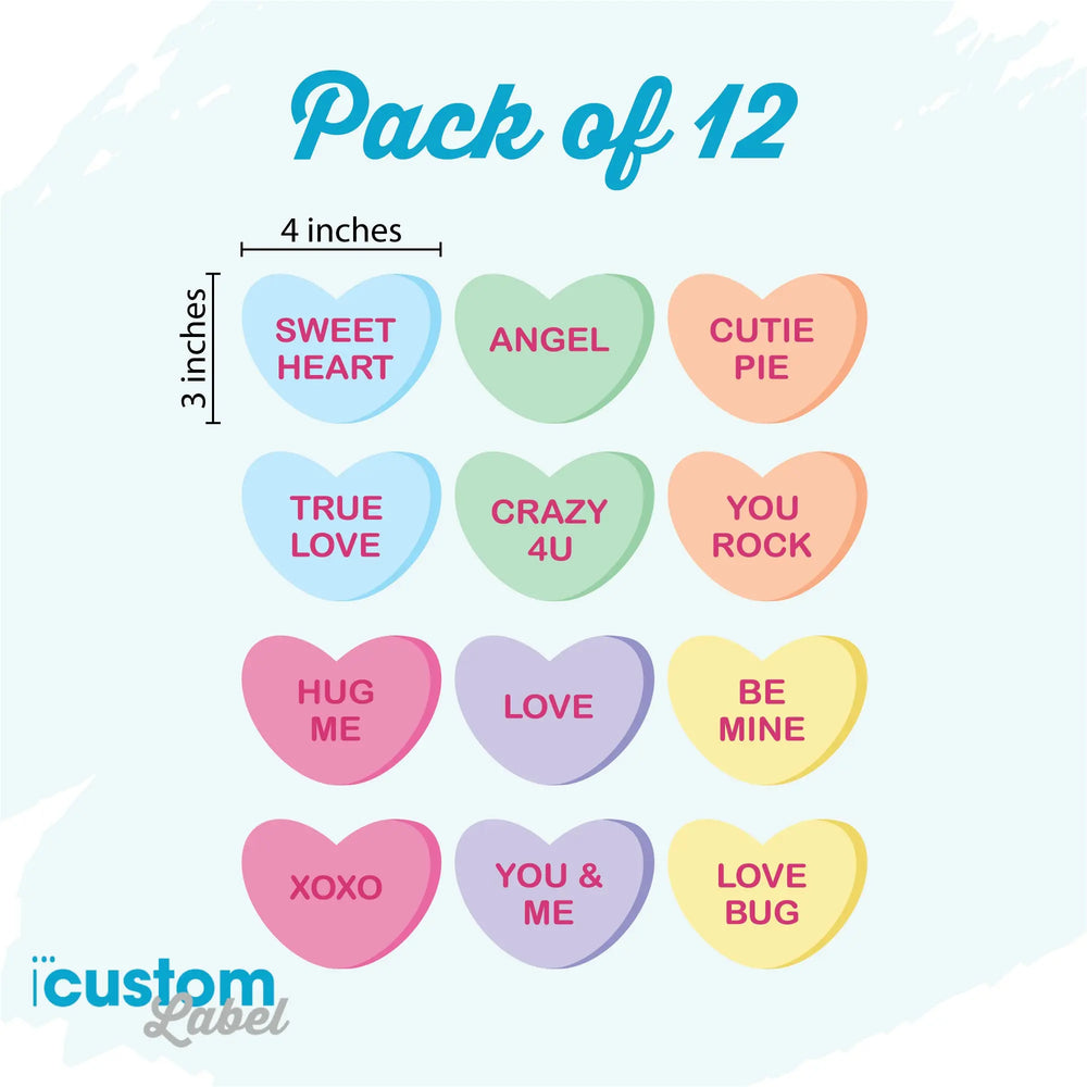 Conversation Hearts Mailbox Magnets iCustomLabel