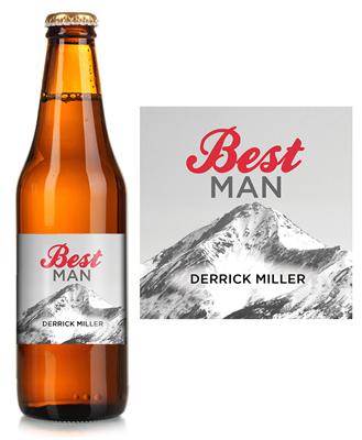 Coors Light Best Man Beer Label