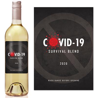 Covid Survival Wine Label