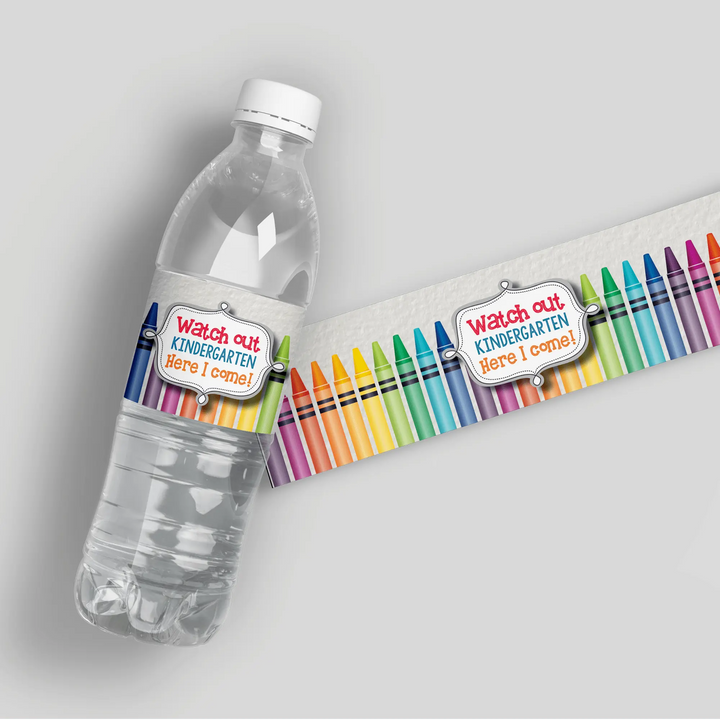 Crayon Graduation Water Bottle Labels - iCustomLabel