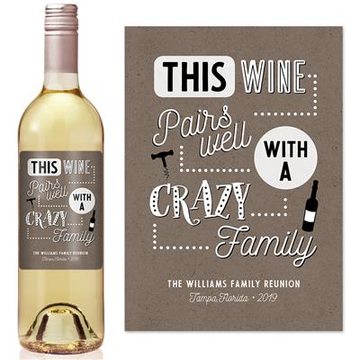 Crazy Family Reunion Wine Label