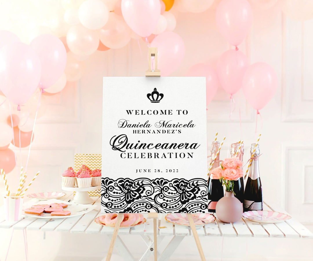 Crown Quinceanera Sign