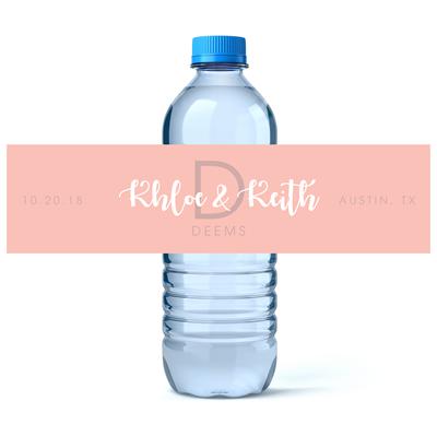 Curly Monogram Water Bottle Labels