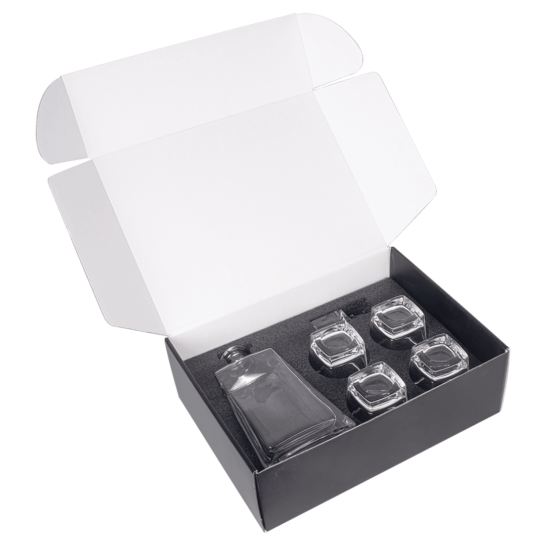 Tequila Decanter Gift Set with 4 Shot Glasses – Custom Engraved