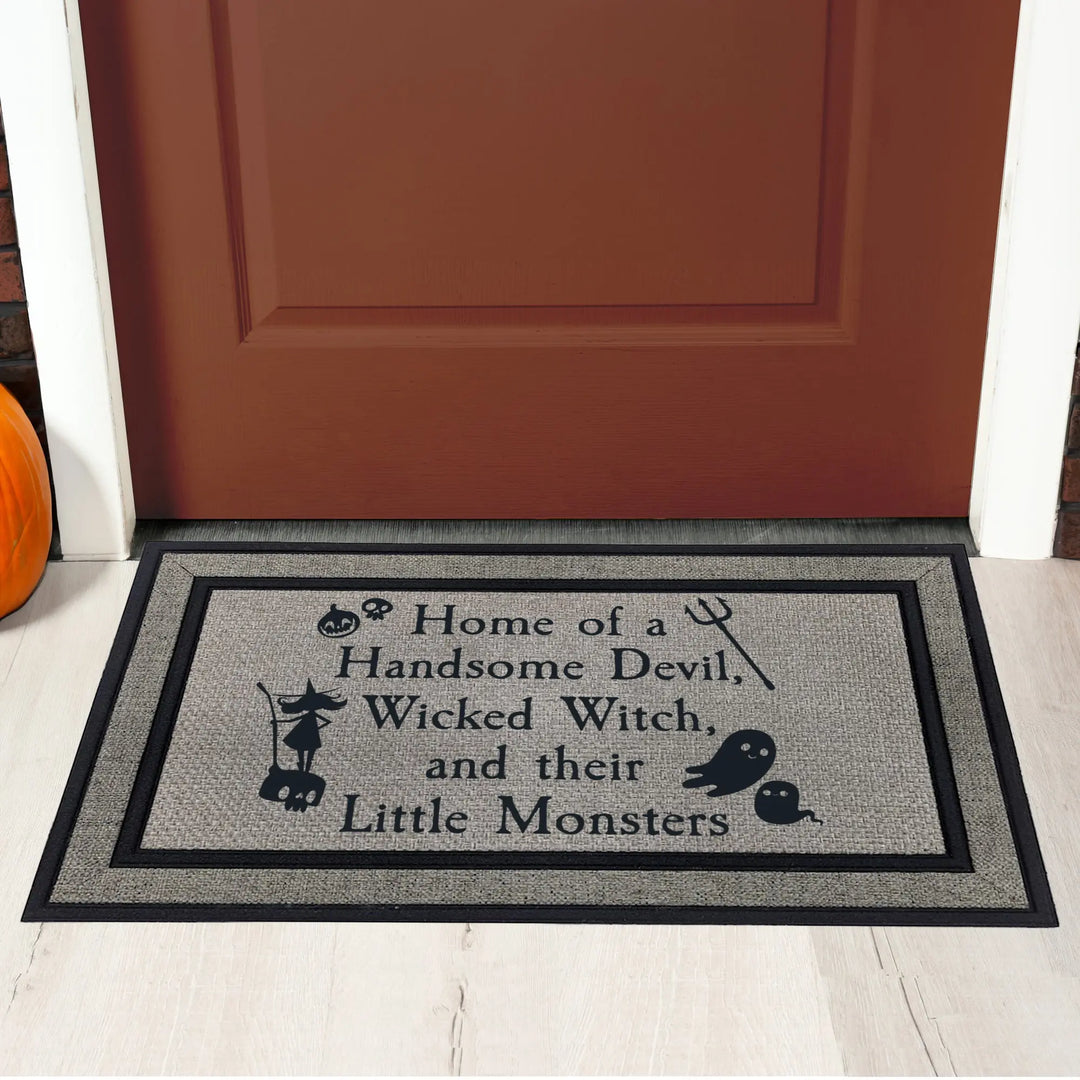 Devil Witch Monsters Halloween Doormat iCustomLabel