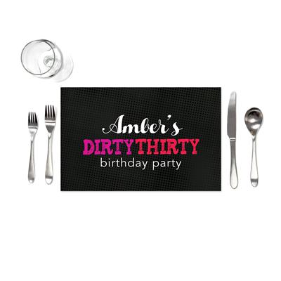 Dirty Thirty Birthday Placemats