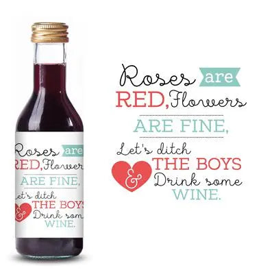 Ditch The Boys Mini Wine Label