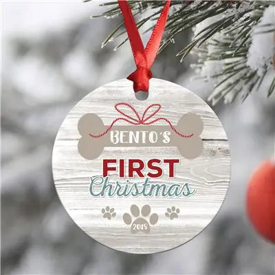 Dog Bone Christmas Ornament