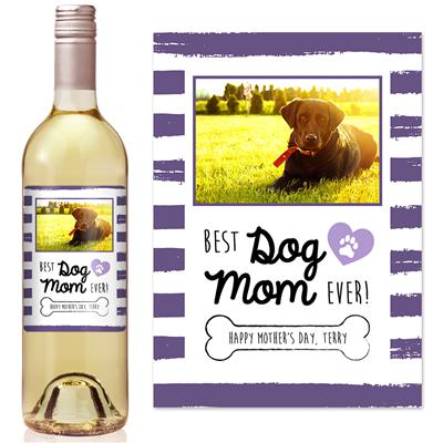 Dog Mom Wine Label
