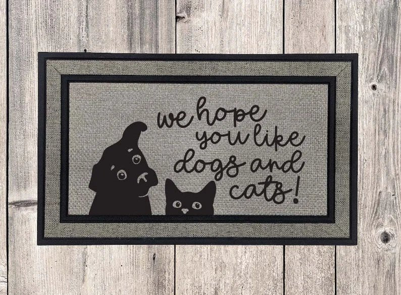 Dogs And Cats Welcome Mat