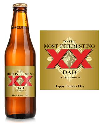 Dos Equis Father's Day Beer Label