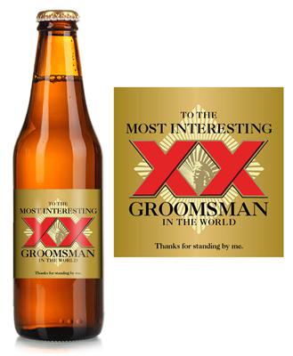 Dos Equis Groomsmen Beer Label