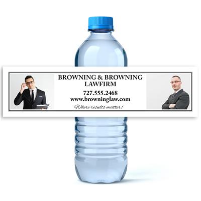 Double Law Firm Water Bottle Labels