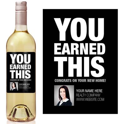 Earned This Real Estate Agent Wine Label