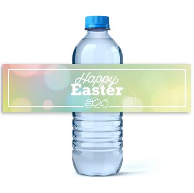 Easter Bokeh Water Bottle Labels