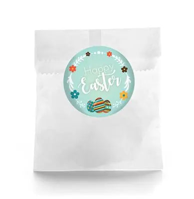 Easter Teal Favor Labels