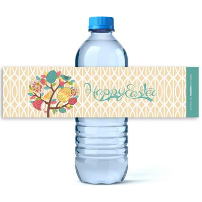 Easter Tree Water Bottle Labels