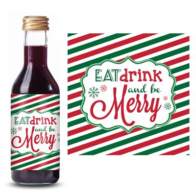 Eat Drink Be Merry Mini Wine Label