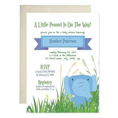 Elephant Baby Shower Invitations