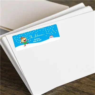 Elf Christmas Address Label