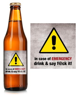 Emergency Beer Label