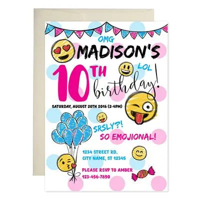 Emoji Birthday Invitations