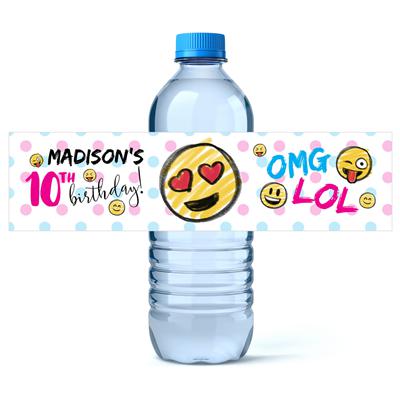 Emoji Water Bottle Labels