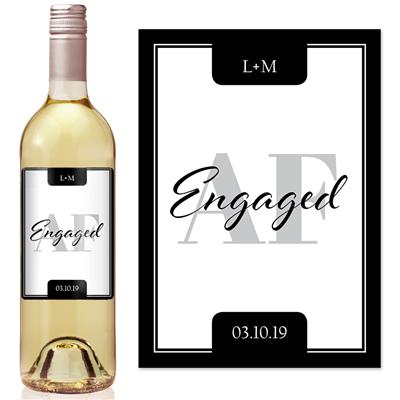 Engaged AF Wine Label