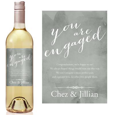 Engagement Milestone Wine Label
