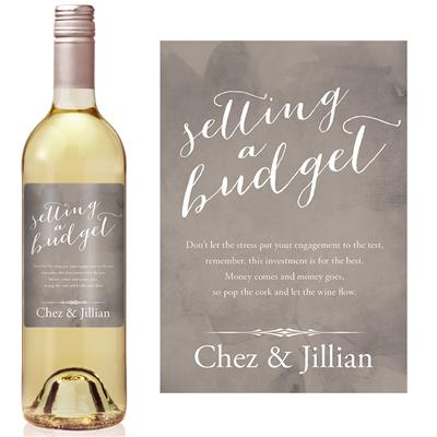 Engagement Setting A Budget  Milestone Wine Label