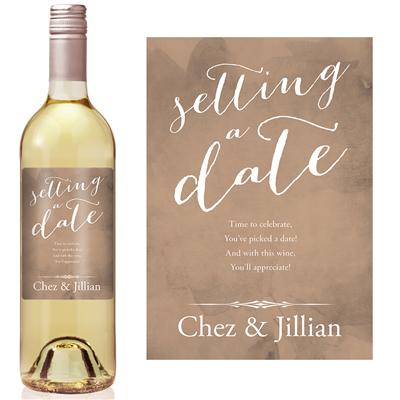 Engagement Setting A Date Milestone Wine Label