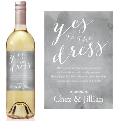 Engagement Yes to the Dress Milestone Wine Label